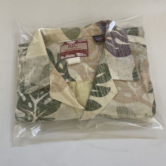 Vintage RJC‎ Hawaiian Camp Shirt Mens 2XL Surf Made in Hawaii USA Preppy - Picture 9 of 9